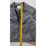 Chaus Black White Geometric Print Short Sleeve Cropped Blazer Jacket Size 6 Photo 8