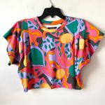 Isabel Marant ‎ Zinalia Printed Crop T-Shirt XS Photo 3