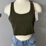 Quince  Ultra Form Scoop Neck Longline Bra, Smokey Olive, L Photo 0