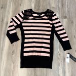 BCX Black and Pink Striped Sweater  NWT Photo 0