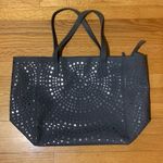 Bath & Body Works  Large Laser Cut Grey & Metallic Silver/Dark Grey Tote Bag Photo 1