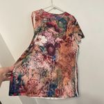 DRESSBARN DRESS BARN Plus Size Multi Floral Sublimation Short Sleeve Y2K Blouse Pink Photo 10