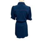 FRNCH Navy Short Sleeve Cotton Gauze Gabriella Dress Size S Photo 4