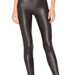 Spanx  Faux Leather Leggings XL Black Wide Waist Tummy Shaping Sporty Feminine Photo 1