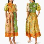 ALEMAIS Hotel Lamu Spliced Floral Shirt Midi Dress Size US 6 AU 10 Photo 10