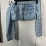 O’Dolly Dearest Dreamgirl Denim Jacket Crop Top Size XS NWT Photo 2