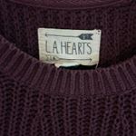 LA Hearts Women's Crew Neck Pullover Sweater Burgundy Size XS Photo 1