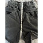 Vervet Black Denim Belted Paper Bag Elastic High Waist Shorts Size S Women's Photo 10
