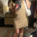 COS Women’s Oversized Wool T-Shirt Dress Size Meduum Utilitarian Style Tan Photo 9