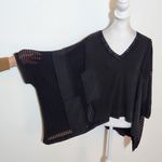 POL  Distressed and Oversized Black Knit Top Size Small NWOT Photo 2