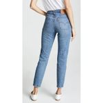 Levi's Wedgie Icon Slim Straight Crop Classic High Rise Distressed Jean 26 Blue Photo 4