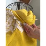 Anthropologie  Floreat Size 0 Yellow and White Lace Cloud Dress Women Photo 4