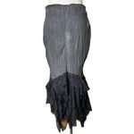 Chagall Gray Black Lace Ruffle Bead Sequin Embellished Cocktail Party Skirt Sz 6 Photo 5
