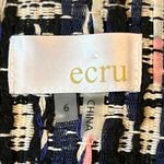 Ecru  brand cropped frayed tweed blazer Size 6 Photo 5