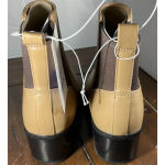 A New Day Tan Gwen Faux Leather Low Shaft Ankle Heeled Boots Size 7 NEW Photo 2