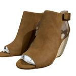 BC Footwear  Espadrille Wedge Sandals Vegan Leather Brown Size 7.5 Summer Shoe Photo 2