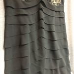 Dress Barn 18 W black dress with black lace bodice over nude under lining Photo 2