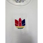 Adidas Originals Women's 3D Trefoil T Shirt Pure White Size XSMALL Multi Color Photo 2
