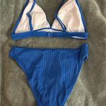 Cupshe Blue Ribbed Bikini Set NWOT Photo 1