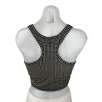 Sage  Women's Black Houndstooth Sleeveless Racerback Active Crop Tank Top Size M Photo 1
