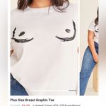 Forever 21  plus size 0X breast graphic knit t-shirt short sleeve crew neck boobs Photo 11