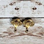 YSL Yves Saint Laurent Vintage Clip On Earrings Swirl Flower Photo 4