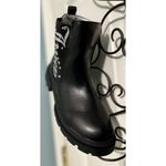Juicy Couture Black Boots Sz 5 Ankle Boots Side Zip Juicy Logo W Beading Photo 4