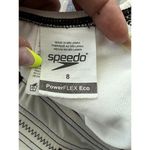 Speedo Vintage  PowerFlex Swimsuit One Piece Athletic Training Black White Size 8 Photo 3