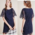 Anthropologie Charleston Lace Mini Dress Navy Blue Photo 1