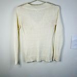 Zenana Outfitters  Women’s Ivory V-Neck Knit Sweater, Size Small Classic and Cozy Photo 3