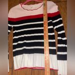 Maison Jules Striped Pink and Red lightweight Sweater top shirt size XL NWT Photo 4