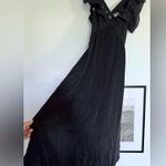 Scotch & Soda  Black Day To Night Midi Dress with Ruffle Detail Photo 5