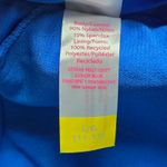 No Boundaries  Blue Ribbed Padded Bandeau Halter Swim Bra Beach Bikini Top Large Photo 4