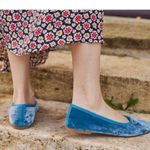 💕DOEN💕 Ballerina Slipper ~ Cerulean Blue Velvet Leather Flats EU 42 US 11 NWT Size undefined Photo 6