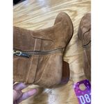 Michael Kors Kieran Women's 8 M Brown Suede Cuban Heel Side Zip Ankle Boots Photo 3