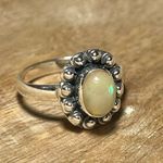 Sterling Silver Natural Ethiopian Opal Flower 925  Ring Photo 4