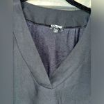 EXPRESS Black V-Neck Cap Sleeve Blouse Casual Office Work Top Photo 3