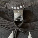 Ksubi  Women’s Cult Crest Raglan Sweatshirt in Black/white Size Medium Photo 1