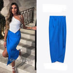 ZARA  Satin Effect Wrap Skirt Photo 15
