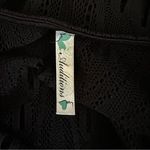 Auditions  Black Open Neck Crochet Halter Neck Nightgown Photo 10