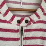 Free People  Striped Peplum Jacket size XS Long Sleeve Zip Up Photo 3