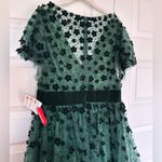 Mac Duggal Floral Embellished Butterfly Sleeve Velvet Hem Midi Dress- NWT Photo 8