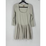 Free People  Free-est Onda Drop-Waist Long-Sleeve Mini Dress in Cream Photo 2