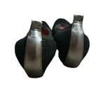 Pas De Rouge Women's Shoes Peep Toe Wedges black nubuck suede leather 38 1/2 Size 8 Photo 1