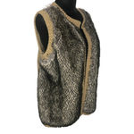 Ann Taylor Faux Fur Knit Open Front Sweater Vest - Size Medium Photo 1