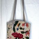 Dequa Munchen Bag Leather Garden Floral Print Shoulder Bag Purse Boho Cottage Green Photo 1