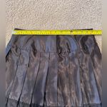 Worthington  Black/Silver Metallic Satin Lace Pleated Whimsigoth Midi Skirt Photo 3