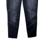 Closed Womens Francesca Moto Cropped Jeans Black Size 24 Zip Fly Denim ALTERED Photo 2