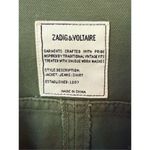 Zadig & Voltaire Green Military Lace Up Shift Dress With Embroidered Tiger Photo 8