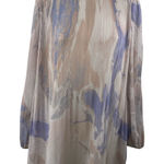 Aritzia  Wilfred Daydreamer Multicolor Pleated Chiffon Long Sleeve Mini Dress M Photo 0